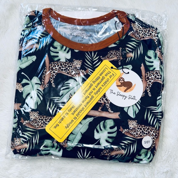 NIB Sleepy Sloth Bamboo PJ Set - Picture 2 of 2